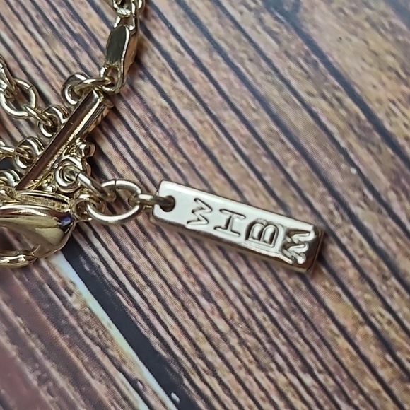 WHBM GOLD TONE FIVE STRAND TIERED NECKLACE - Picture 7 of 8